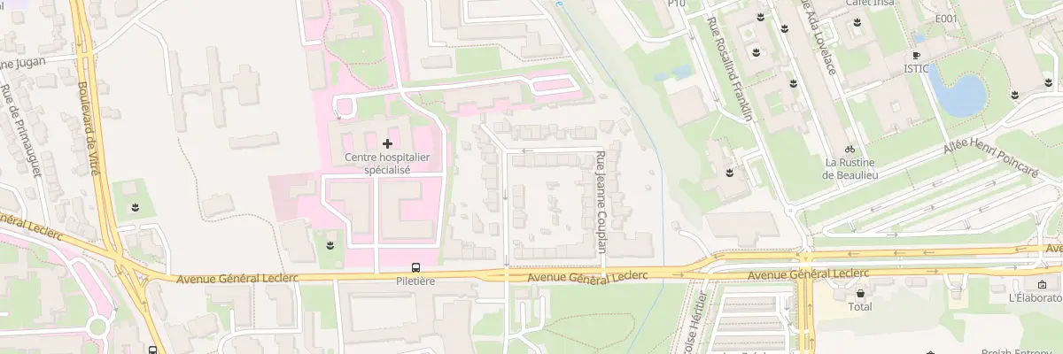 Plan du 20 Rue Jeanne Couplan à Rennes