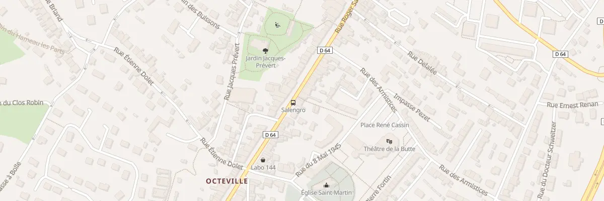 Plan du 85 Rue Roger Salengro - Octeville à Cherbourg-en-Cotentin