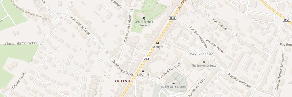 Plan du 76 Rue Roger Salengro - Octeville à Cherbourg-en-Cotentin