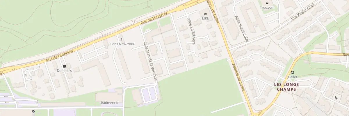 Plan du 280C Rue de Fougères à Rennes