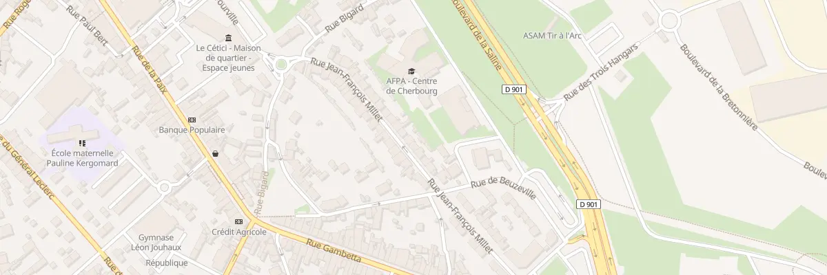 Plan du 31 Rue J Francois Millet Equeurdr à Cherbourg-en-Cotentin
