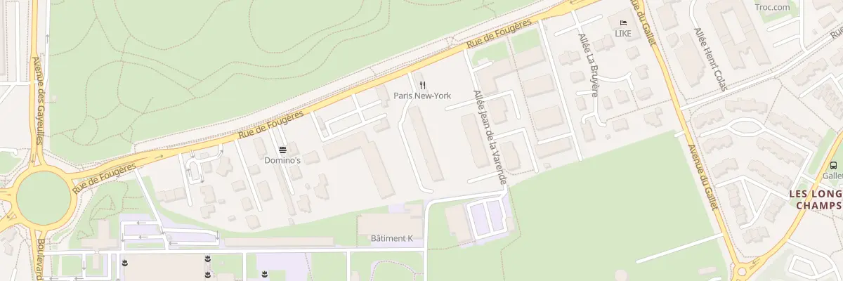 Plan du 270 Rue de Fougeres à Vitré