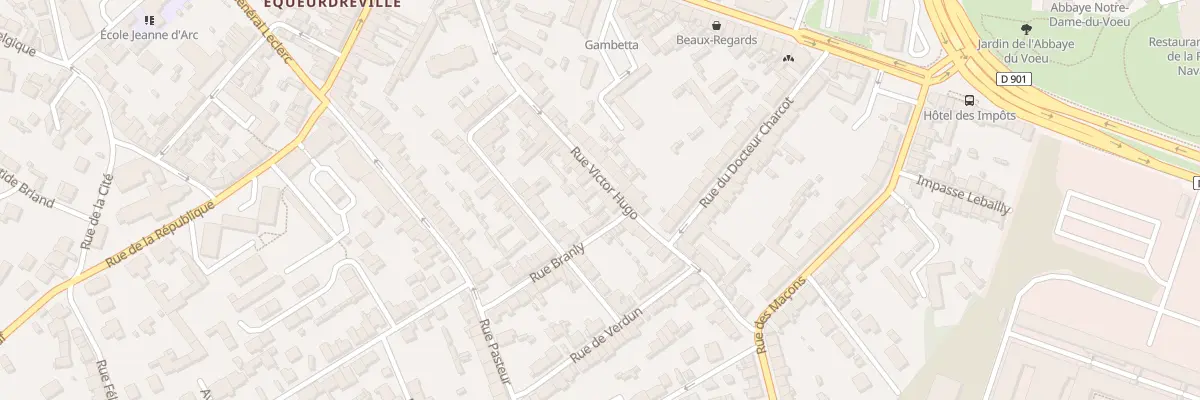 Plan du 66 Rue Victor Hugo - Equeurdrevil à Cherbourg-en-Cotentin