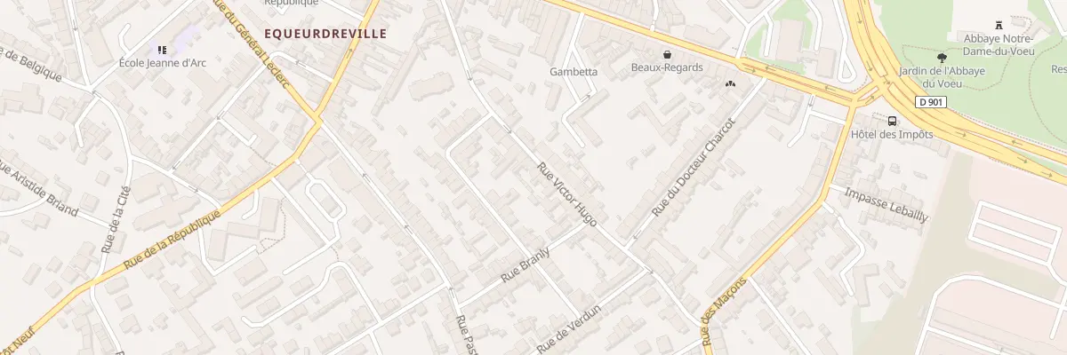 Plan du 56 Rue Victor Hugo - Equeurdrevil à Cherbourg-en-Cotentin