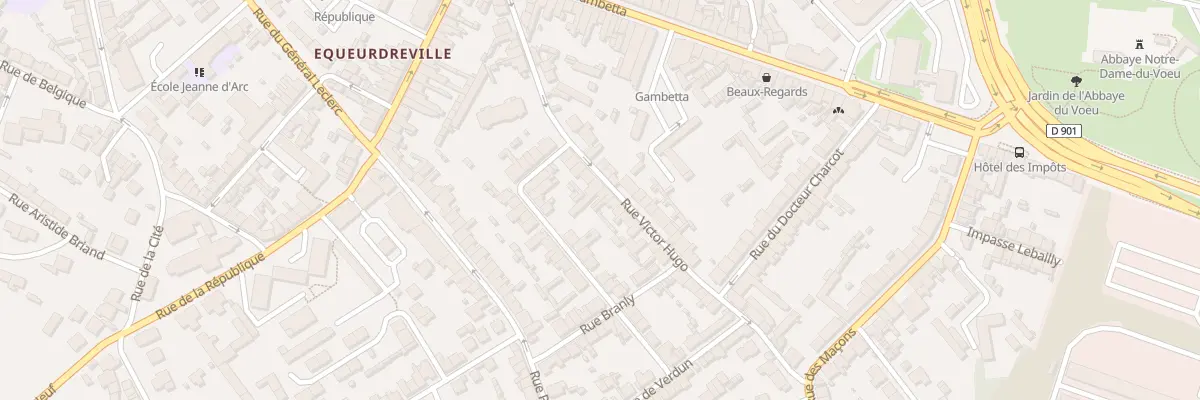 Plan du 50 Rue Victor Hugo - Equeurdrevil à Cherbourg-en-Cotentin