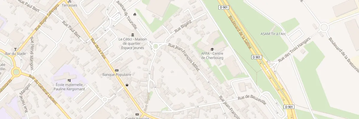 Plan du 12 Rue J Francois Millet Equeurdr à Cherbourg-en-Cotentin