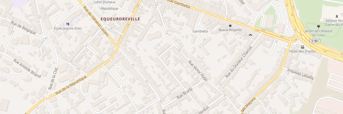 Plan du 42 Rue Victor Hugo - Equeurdrevil à Cherbourg-en-Cotentin