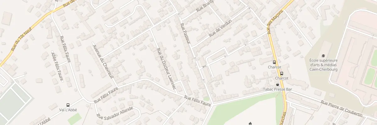 Plan du 74 Rue Pasteur - Equeurdreville à Cherbourg-en-Cotentin