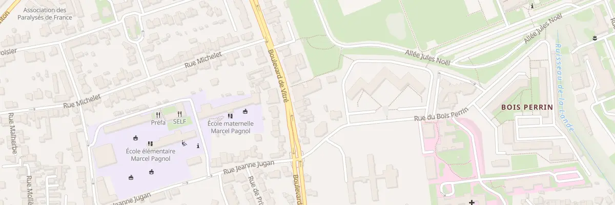 Plan du 24 Bd de Vitré à Rennes