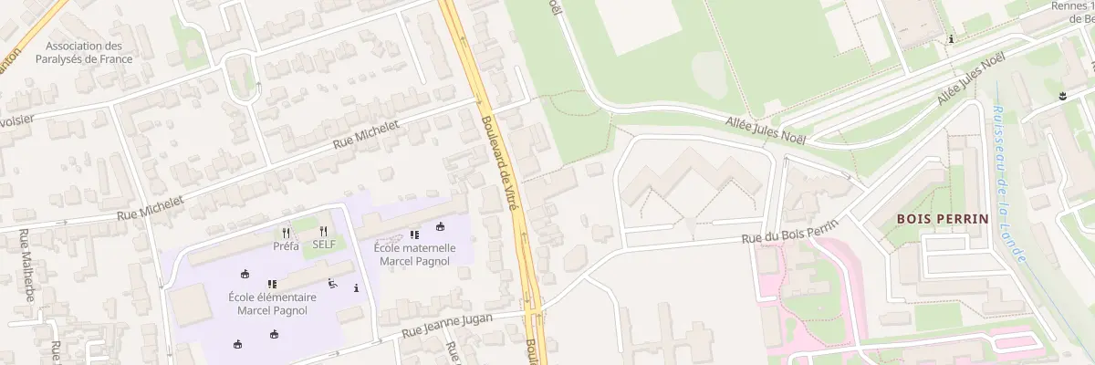 Plan du 28 Bd de Vitré à Rennes