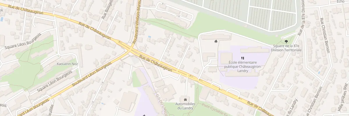Plan du 101 Rue de Châteaugiron à Rennes