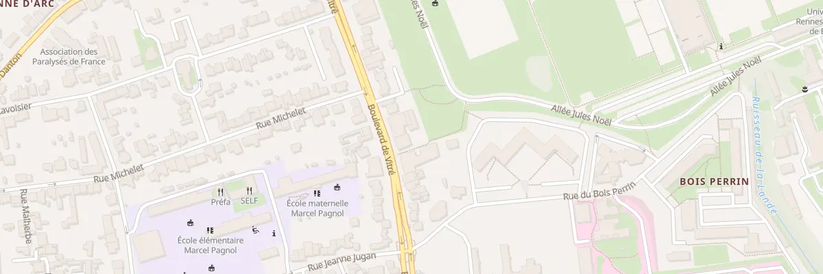 Plan du 30 Bd de Vitré à Rennes