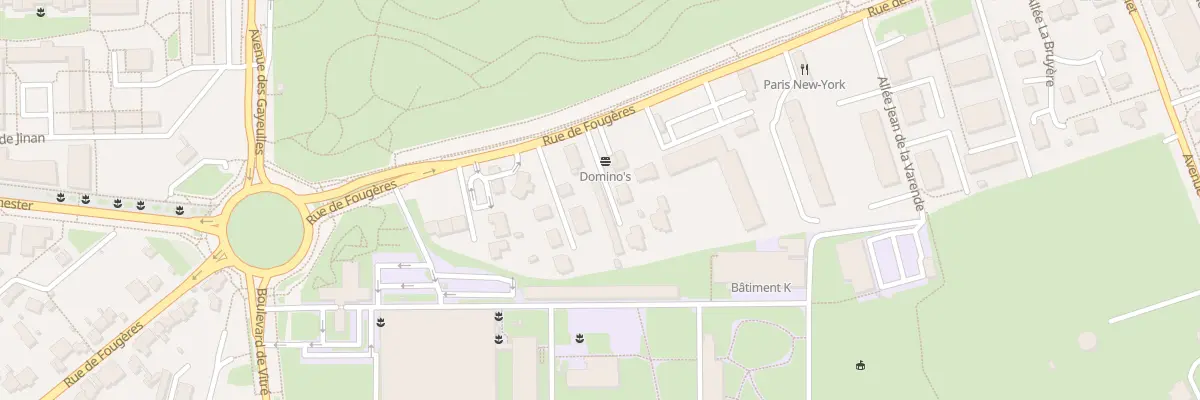 Plan du 258 Rue de Fougères à Rennes
