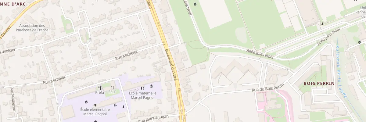 Plan du 32 Bd de Vitré à Rennes
