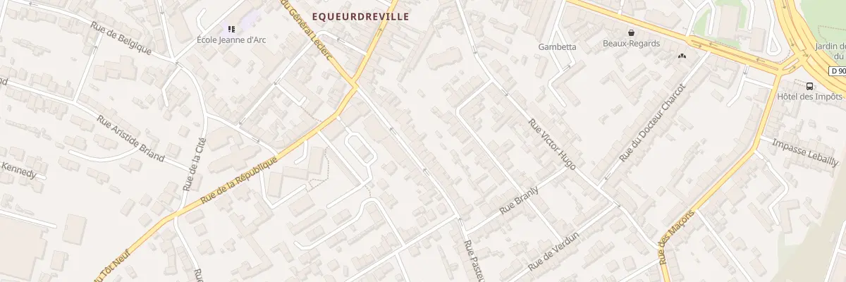 Plan du 23 Rue Pasteur - Equeurdreville à Cherbourg-en-Cotentin