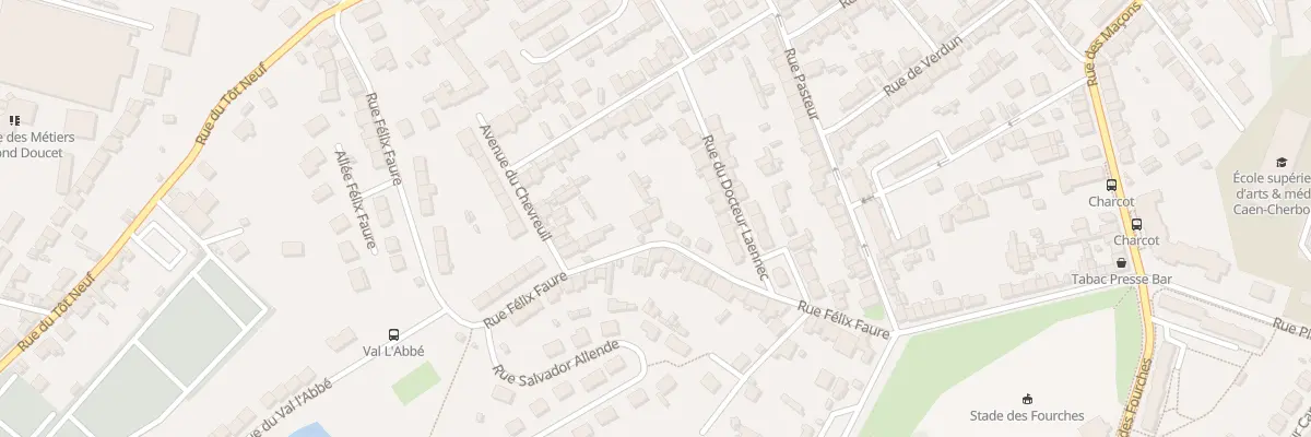 Plan du 58 Rue Felix Faure - Equeurdrevil à Cherbourg-en-Cotentin
