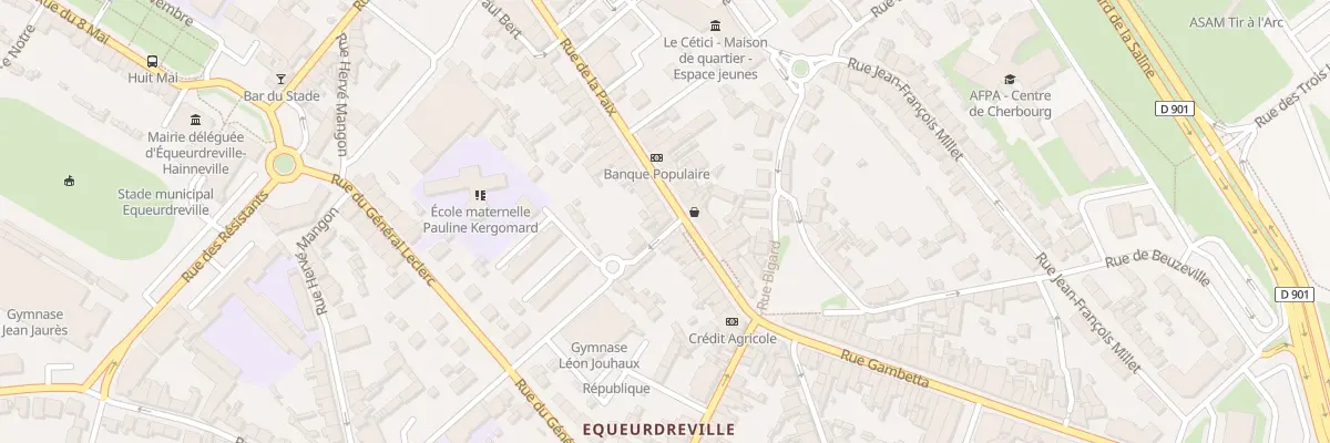 Plan du 25 Rue de la Paix Equeurdreville à Cherbourg-en-Cotentin