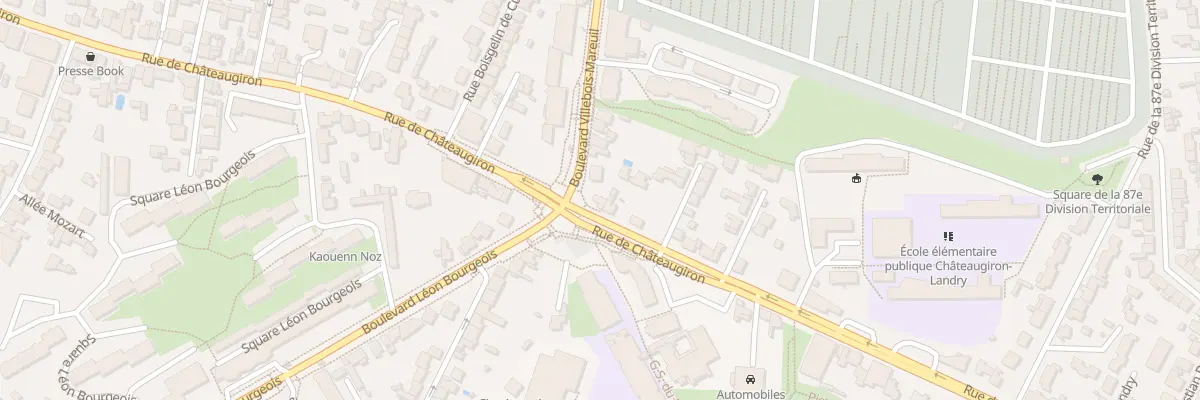Plan du 87 Rue de Châteaugiron à Rennes