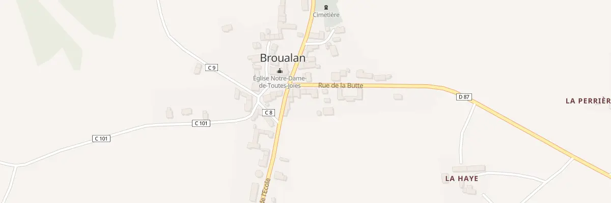 Plan du 5077 Le Bourg à Broualan