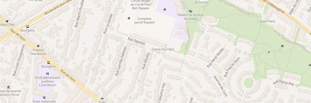 Plan du 22 Rue Rapatel à Rennes