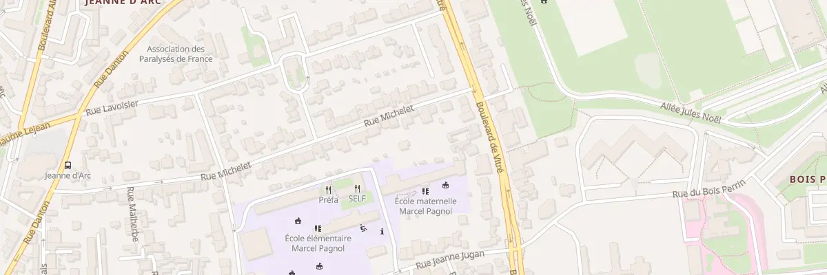 Plan du 54 Rue Michelet à Rennes