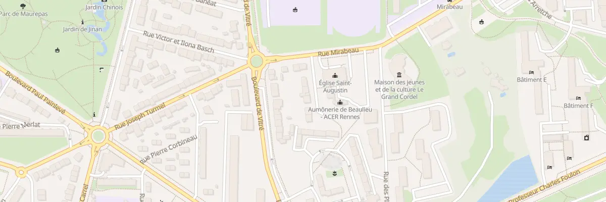 Plan du 8 Rue du Cardinal Roques à Rennes