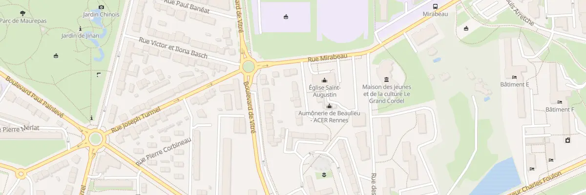Plan du 6 Rue du Cardinal Roques à Rennes