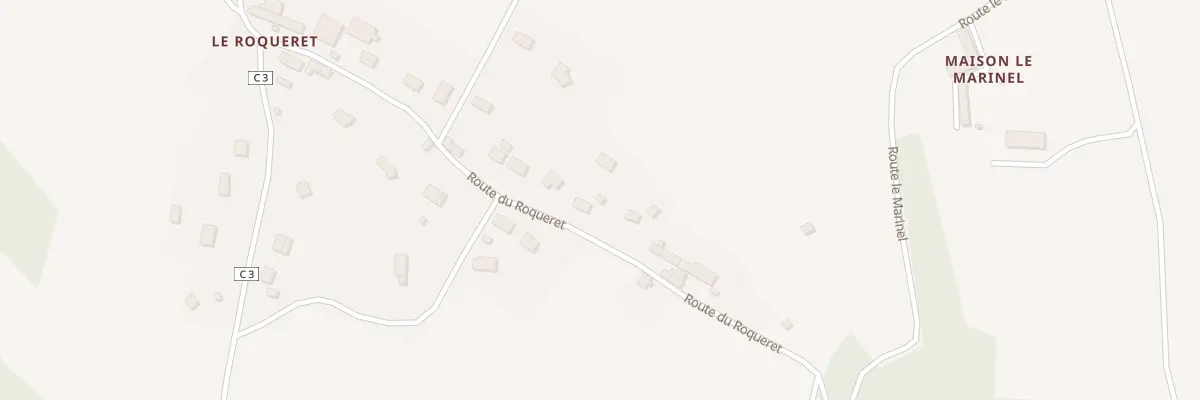 Plan du 1236 Rte du Roqueret à Bricquebec-en-Cotentin