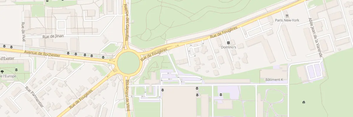 Plan du 246 Rue de Fougères à Rennes