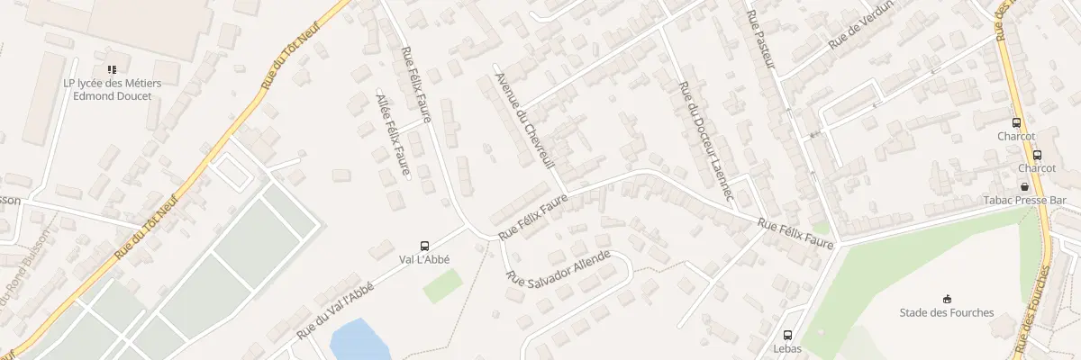Plan du 74 Rue Felix Faure - Equeurdrevil à Cherbourg-en-Cotentin