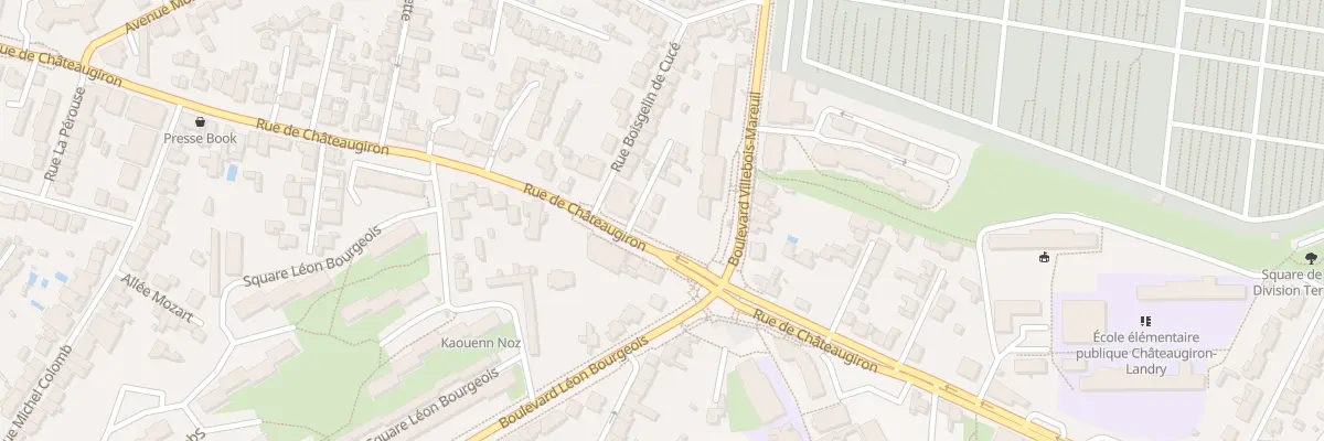 Plan du 77 Rue de Châteaugiron à Rennes