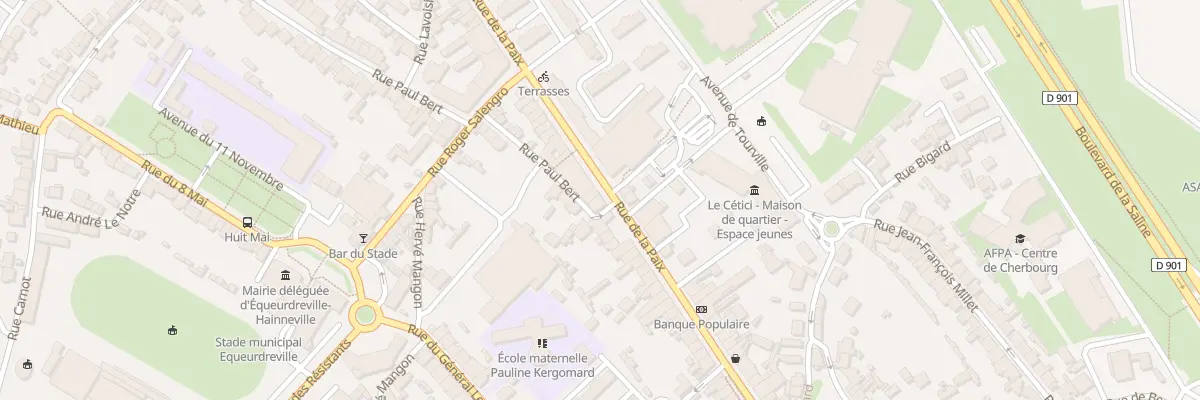 Plan du 65 Rue de la Paix Equeurdreville à Cherbourg-en-Cotentin