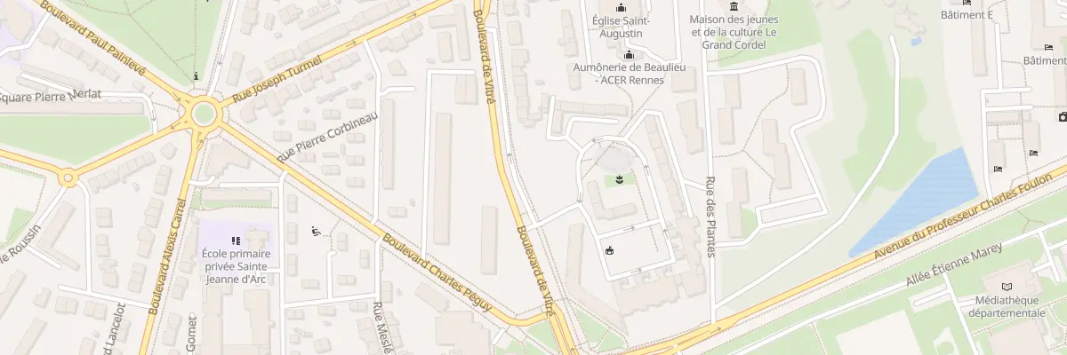 Plan du 96 Bd de Vitré à Rennes