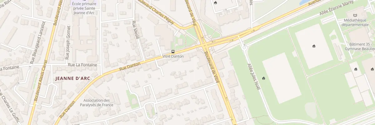Plan du 74 Rue Danton à Rennes