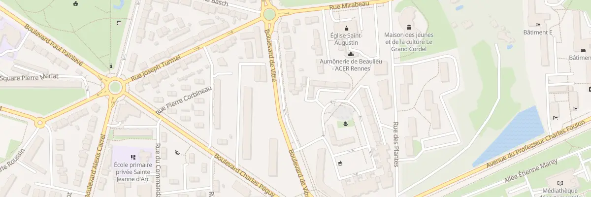 Plan du 108 Bd de Vitré à Rennes