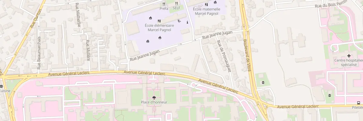 Plan du 187 Av Général Leclerc à Rennes