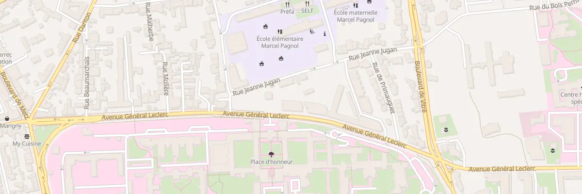 Plan du 185 Av Général Leclerc à Rennes