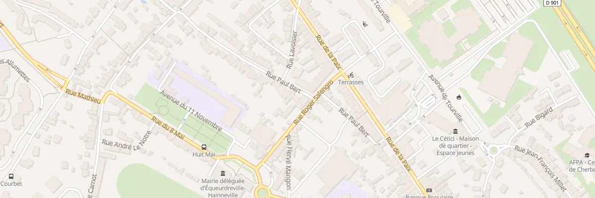 Plan du 39 Rue Paul Bert à Cherbourg-en-Cotentin