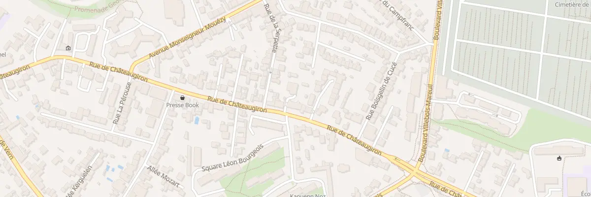 Plan du 59 Rue de Châteaugiron à Rennes