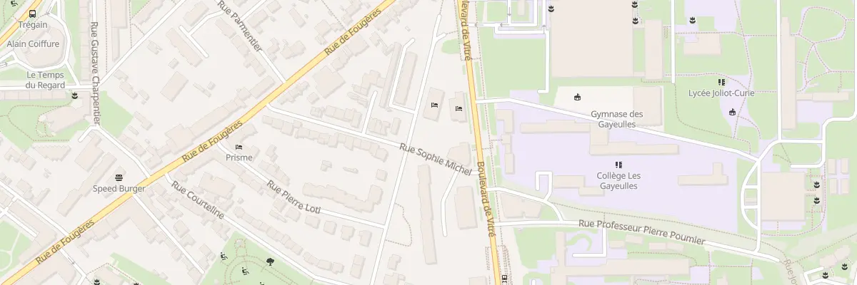 Plan du 25 Rue Sophie Michel à Rennes
