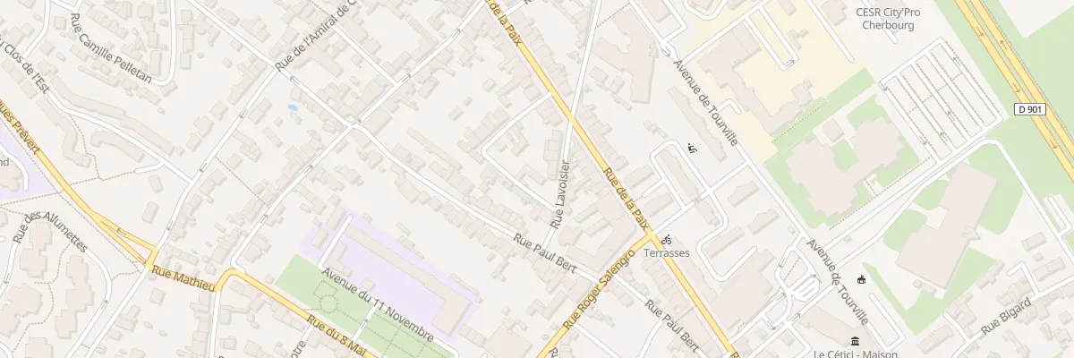 Plan du 33 Rue Hamelin - Equeurdreville à Cherbourg-en-Cotentin