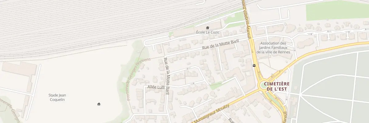Plan du 34 Rue de la Motte Baril à Rennes