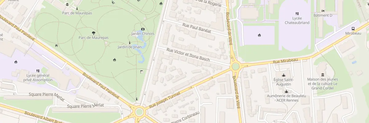 Plan du 10 Rue Victor-Basch à Rennes