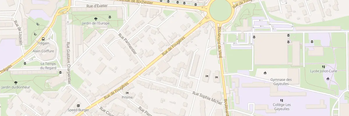 Plan du 222 Rue de Fougères à Rennes