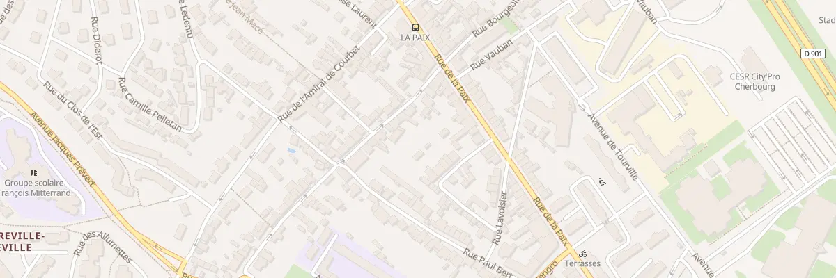 Plan du 17 Rue Carnot - Equeurdreville à Cherbourg-en-Cotentin