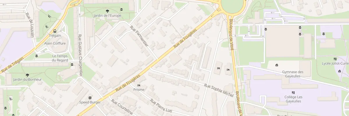Plan du 216 Rue de Fougères à Rennes
