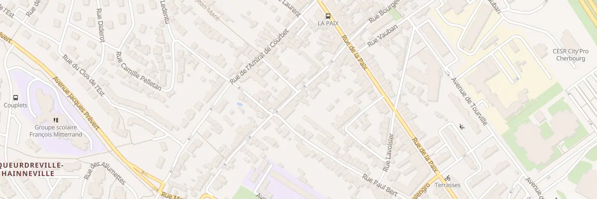 Plan du 25 Rue Carnot - Equeurdreville à Cherbourg-en-Cotentin