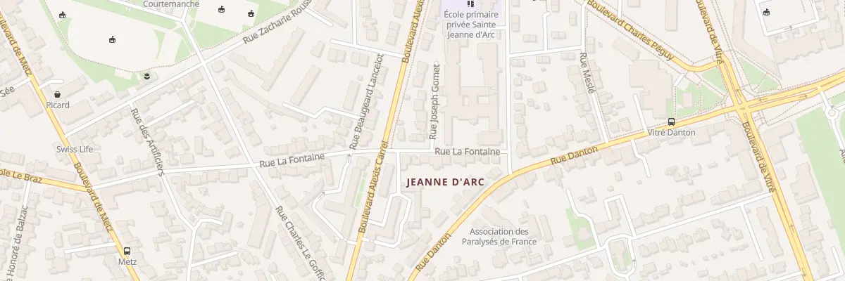 Plan du 57 Rue La Fontaine à Rennes