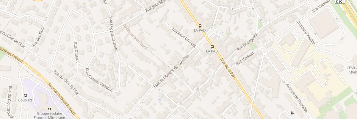 Plan du 26 Rue Amiral Courbet Equeurdrevi à Cherbourg-en-Cotentin