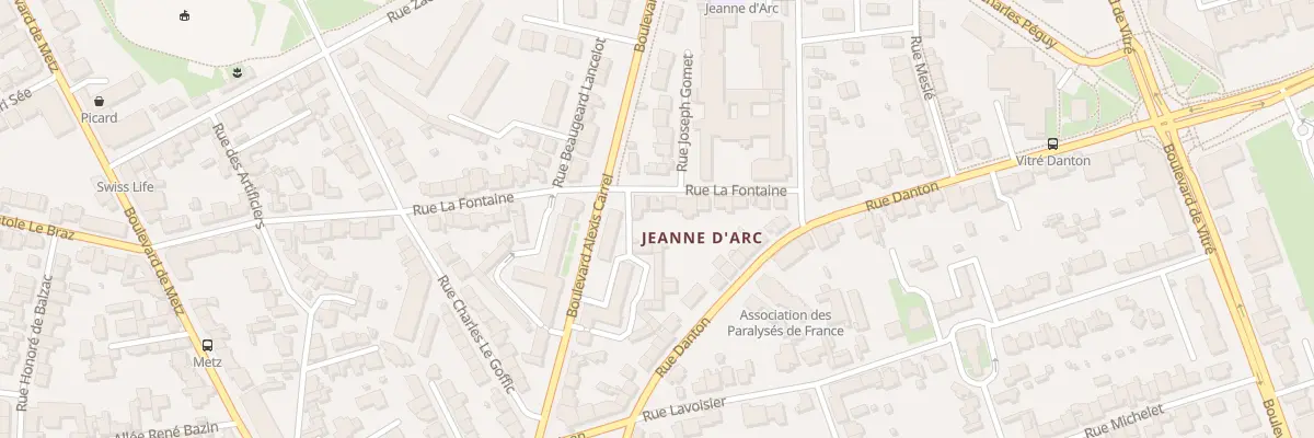 Plan du 54 Rue La Fontaine à Rennes